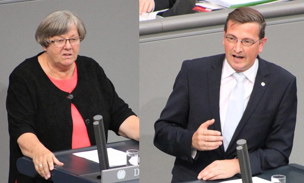 Rosemarie Hein (Linke) und Martin Rabanus (SPD) - Bild: zwd